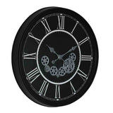 Vintage Moving Gear Analog Wall Clock (Black & White)