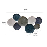 Decorative Circles Iron Wall Decor (Blue & Grey)