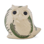 Decorative Owl Ceramic Showpiece (Green & White)