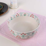 Floral 1500 ml Stoneware Serving Bowl (Green)