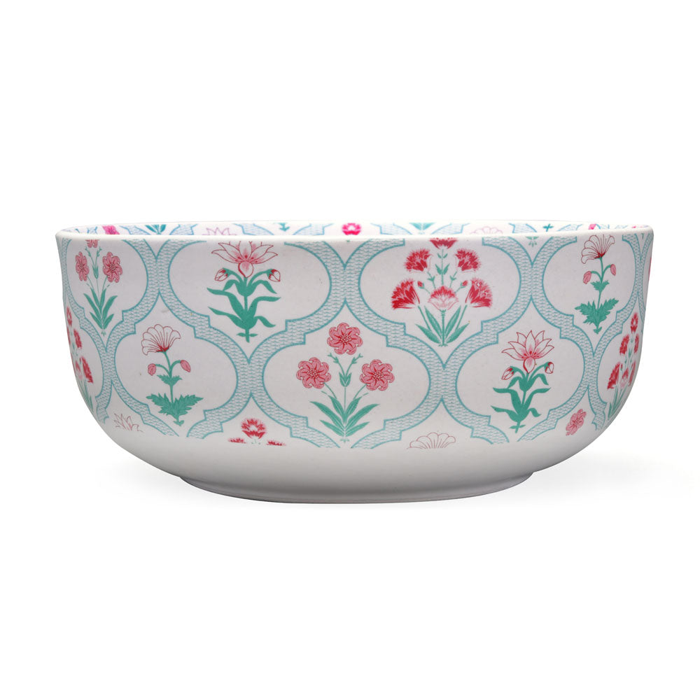 Floral 1500 ml Stoneware Serving Bowl (Green)