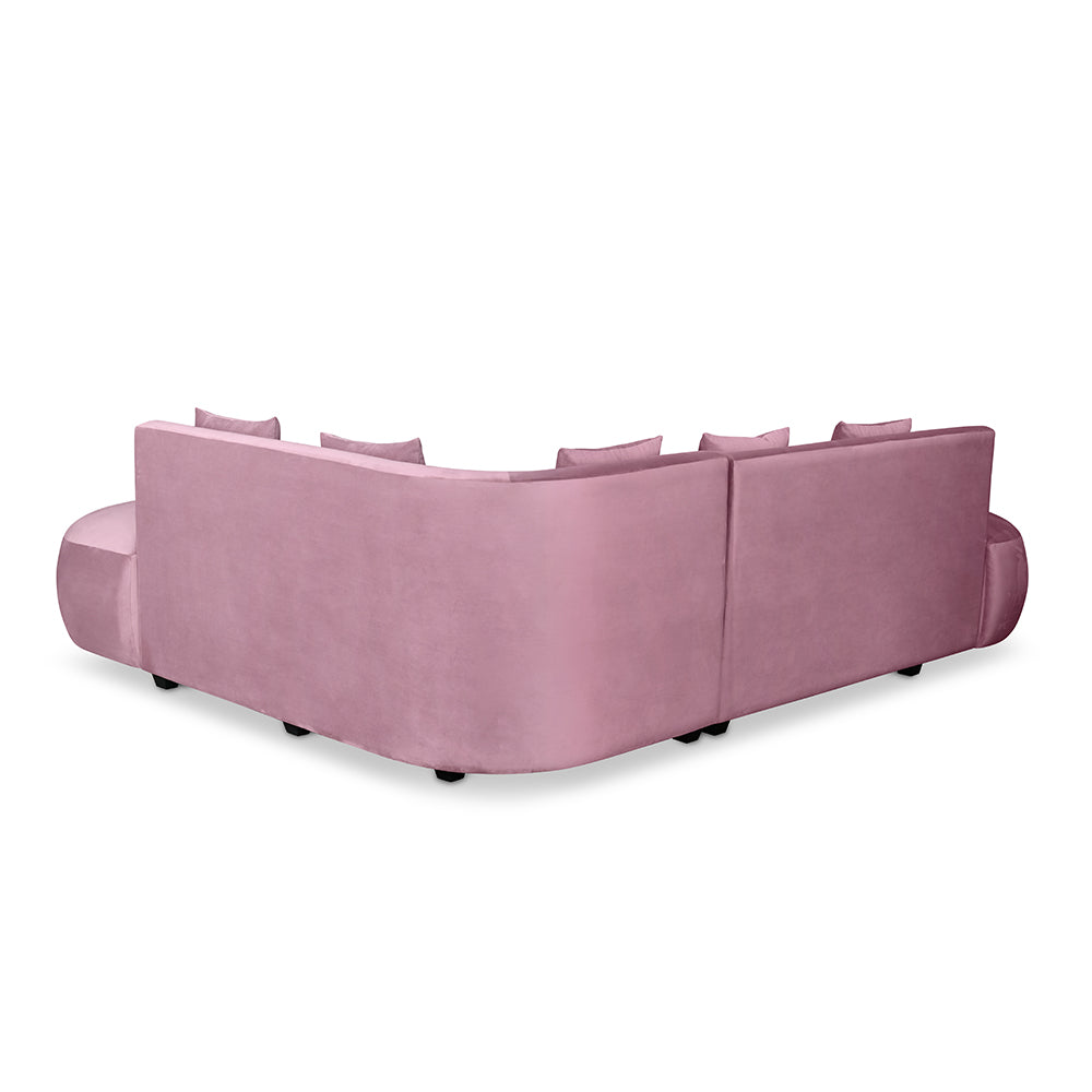 Arias by Lara Dutta Lorenza Fabric Lounger Sofa (Onion Pink)