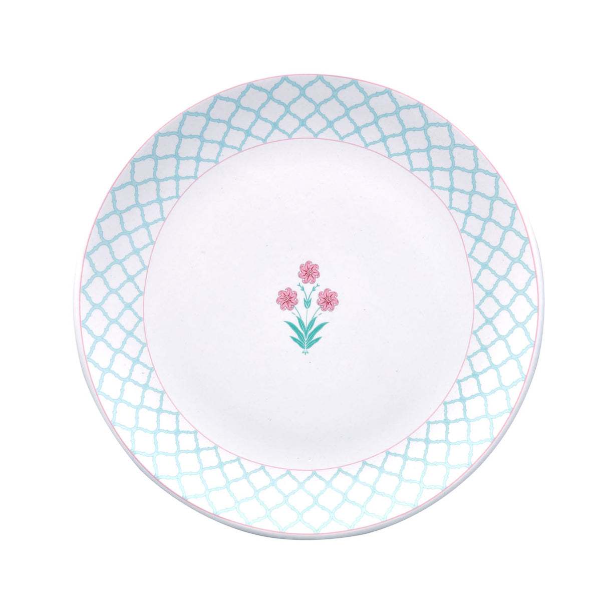 Floral Stoneware Dinner Plate (Green)