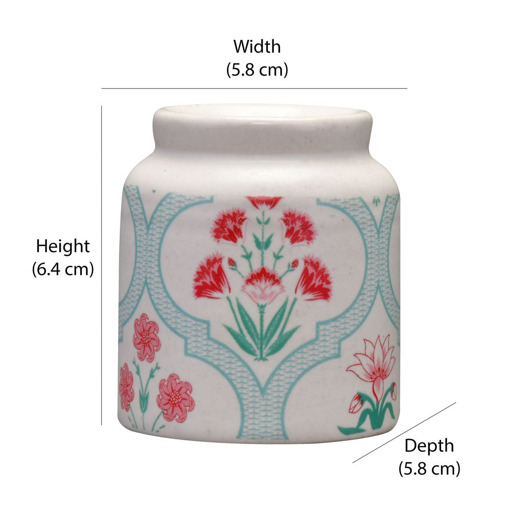 Floral Salt and Pepper Container Set (Green)