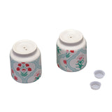 Floral Salt and Pepper Container Set (Green)