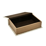 Floral Book Shaped Storage Box (Large, Beige)