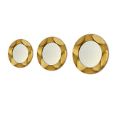 3D Cirque Round Decorative Mirrors Set of 3 (Gold)