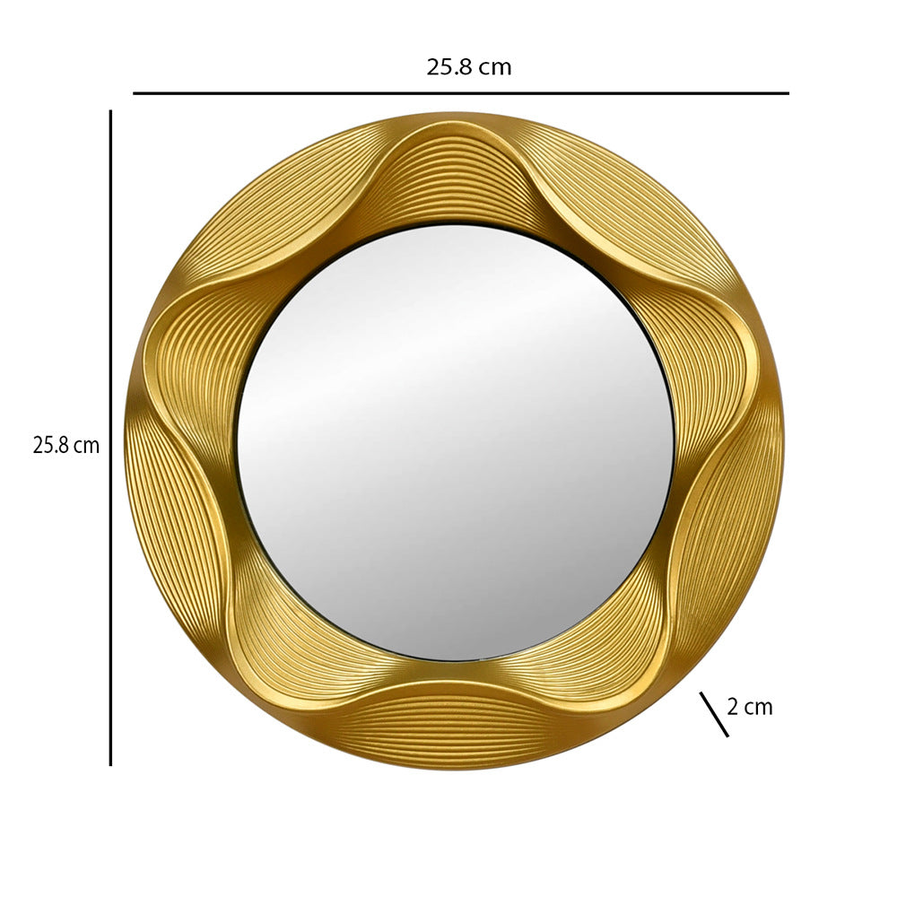 3D Cirque Round Decorative Mirrors Set of 3 (Gold)