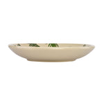 Bird & Leaf Design Ceramic Decorative Platter (Green & White)