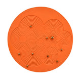 Fluted Round Wall Decor (Orange)