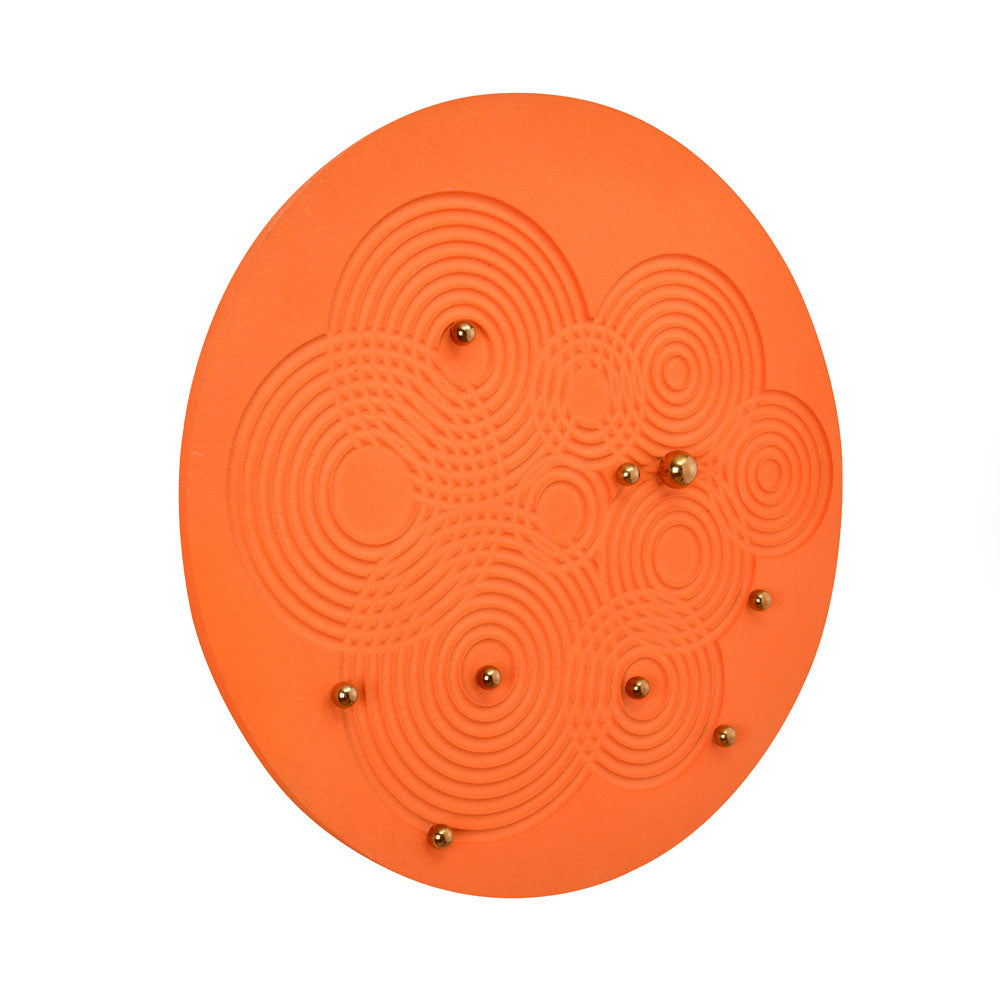 Fluted Round Wall Decor (Orange)