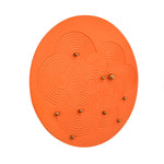 Fluted Round Wall Decor (Orange)