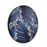 Leaf Design Round Wall Decor (Blue)