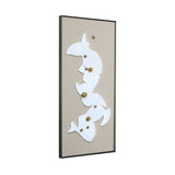 Rectangular Abstract Wall Decor (White & Beige)