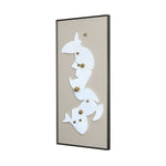 Rectangular Abstract Wall Decor (White & Beige)