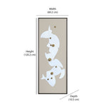 Rectangular Abstract Wall Decor (White & Beige)