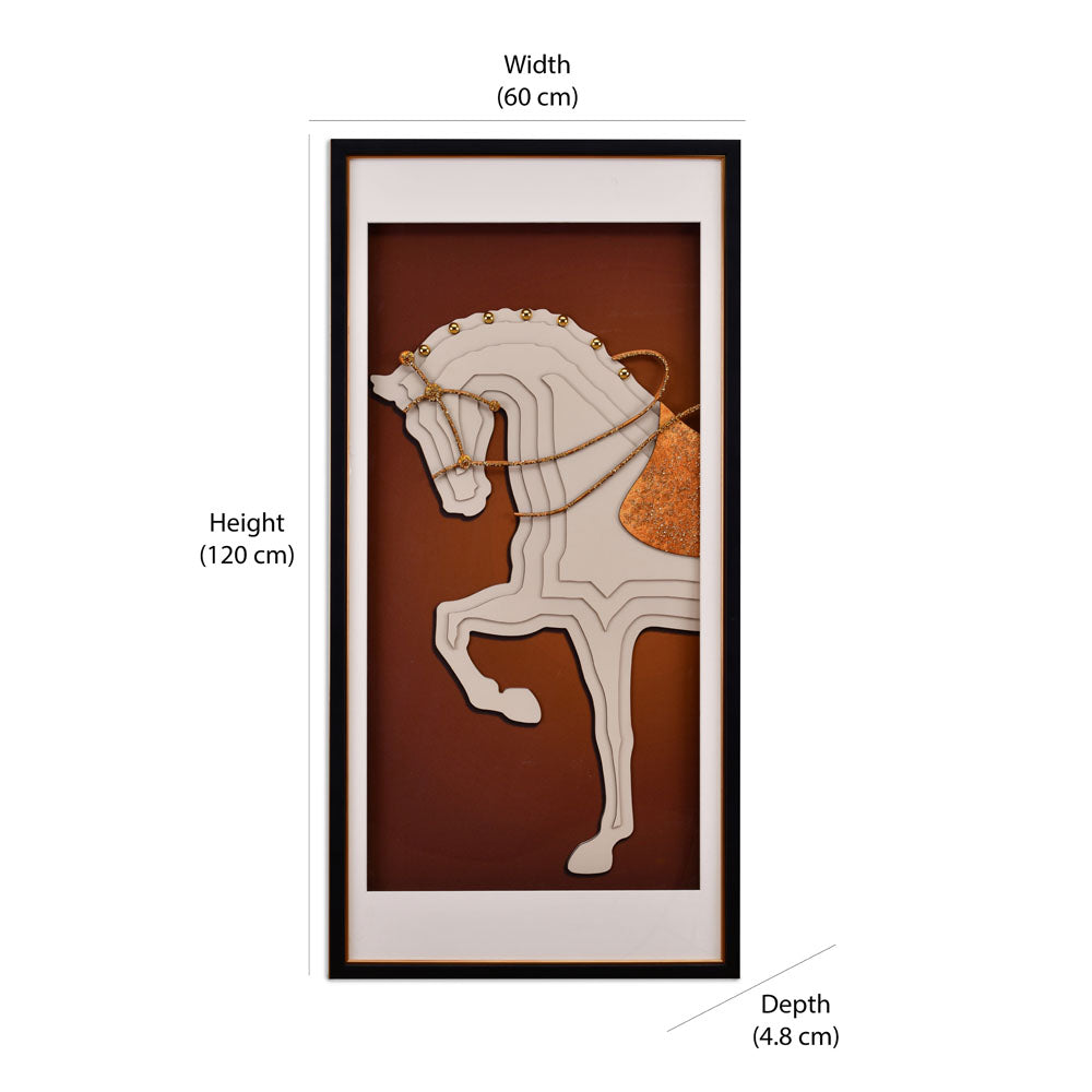 Horse On One Leg Wall Decor (Brown)