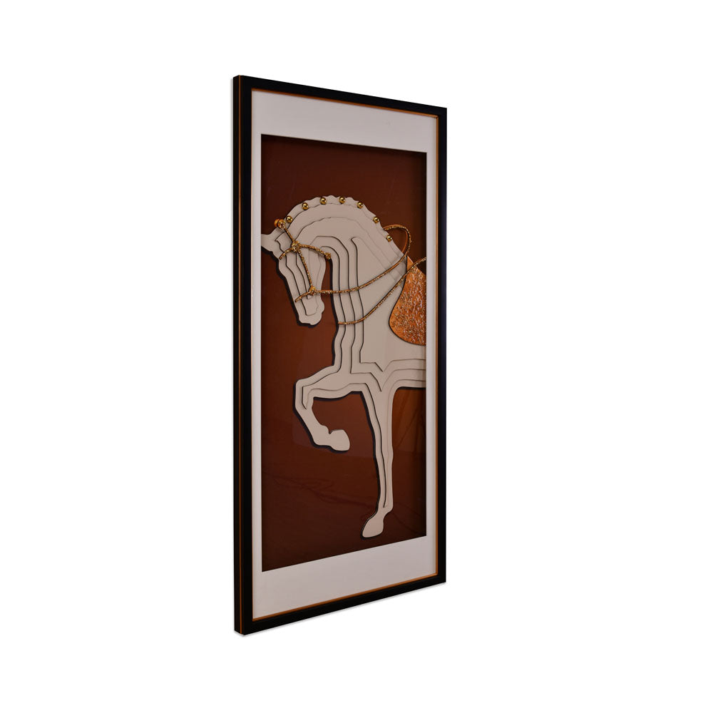 Horse On One Leg Wall Decor (Brown)