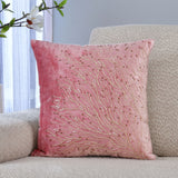 Twigs Embroidered 16" x 16" Cushion Cover (Pink)