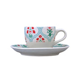 Floral Cup & Saucer Set (Green)