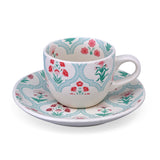 Floral Cup & Saucer Set (Green)