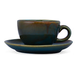 Glaze Cup & Saucer Set (Moss Green)