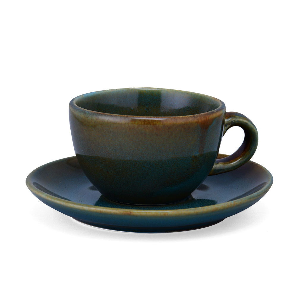 Glaze Cup & Saucer Set (Moss Green)