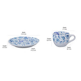 Floral Cup & Saucer Set (Blue)