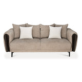 Canyon 3 Seater Fabric Sofa (Light Grey)