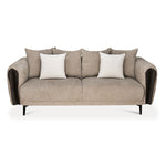 Canyon 3 Seater Fabric Sofa (Light Grey)