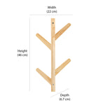 Tree Shape Wooden Wall Hanger Organiser (Brown)