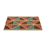 Geometric Vinyl and Coir 18' x 30' Door Mat (Multicolor)