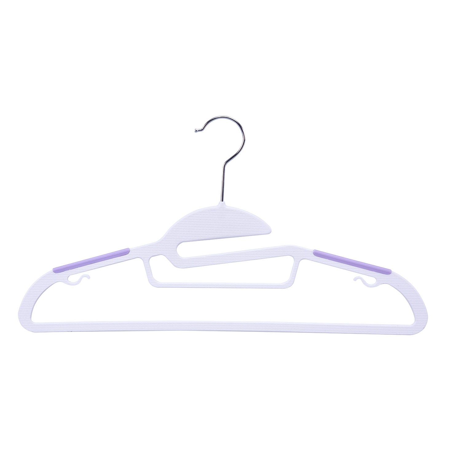 Plastic Cloth Hanger Set of 10 (Lavender)