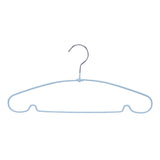 Metal and PVC Cloth Hanger Set of 10 (Mint Blue)