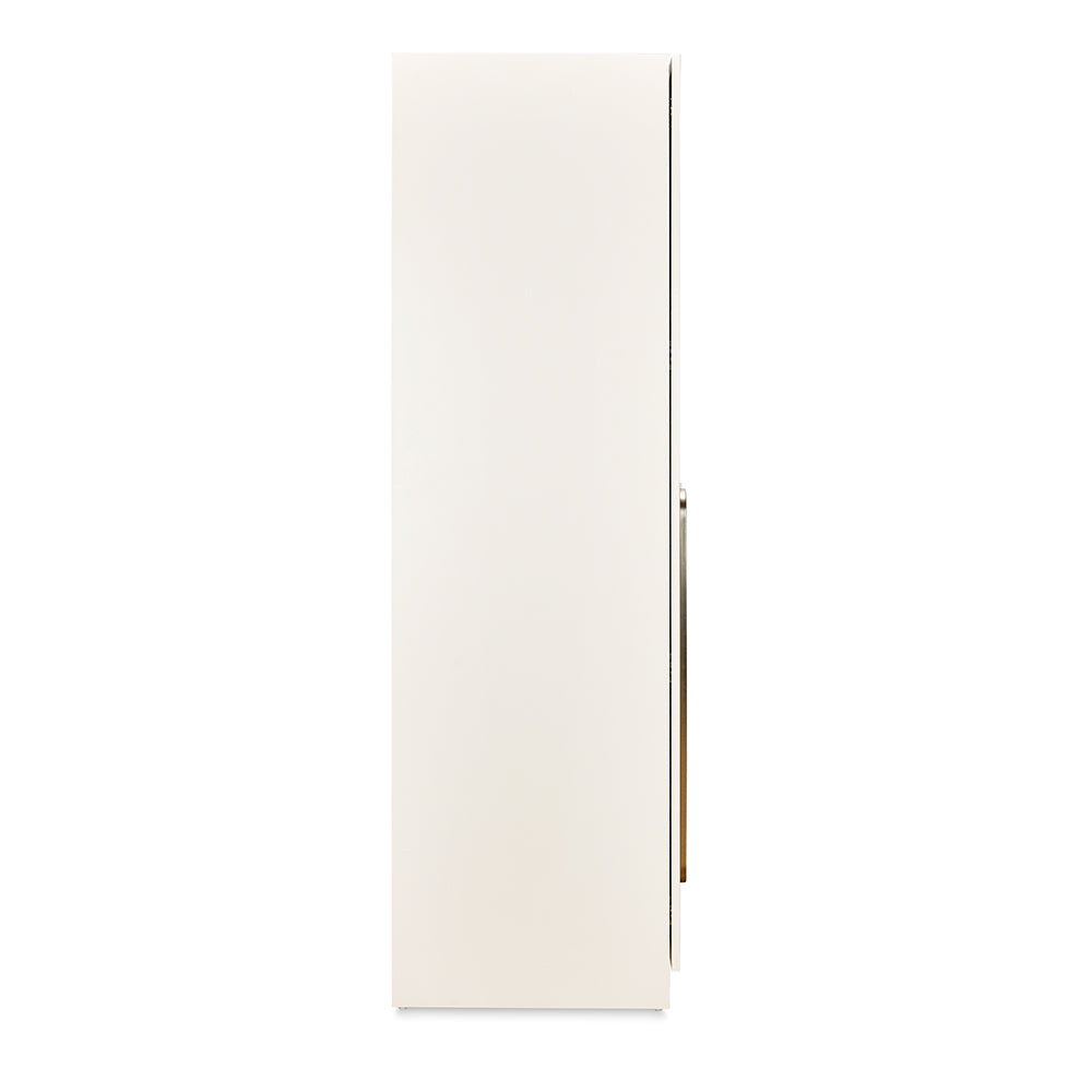 Phoenix 4 Door Wardrobe with Mirror and LED Light (Beige)