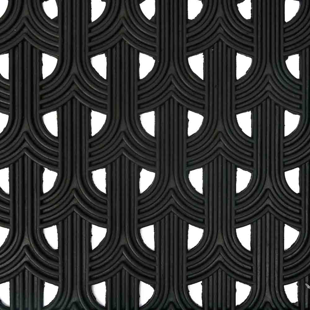 Abstract Rubber 18' x 30' Door Mat (Black)