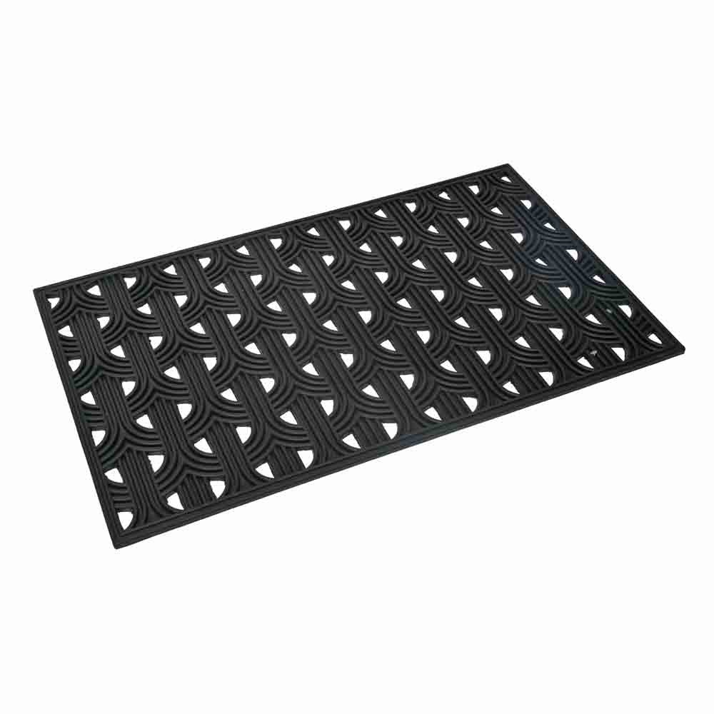 Abstract Rubber 18' x 30' Door Mat (Black)