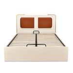 Phoenix Queen Bed with Hydraulic Storage (Beige)