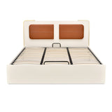 Phoenix King Bed with Hydraulic Storage (Beige)