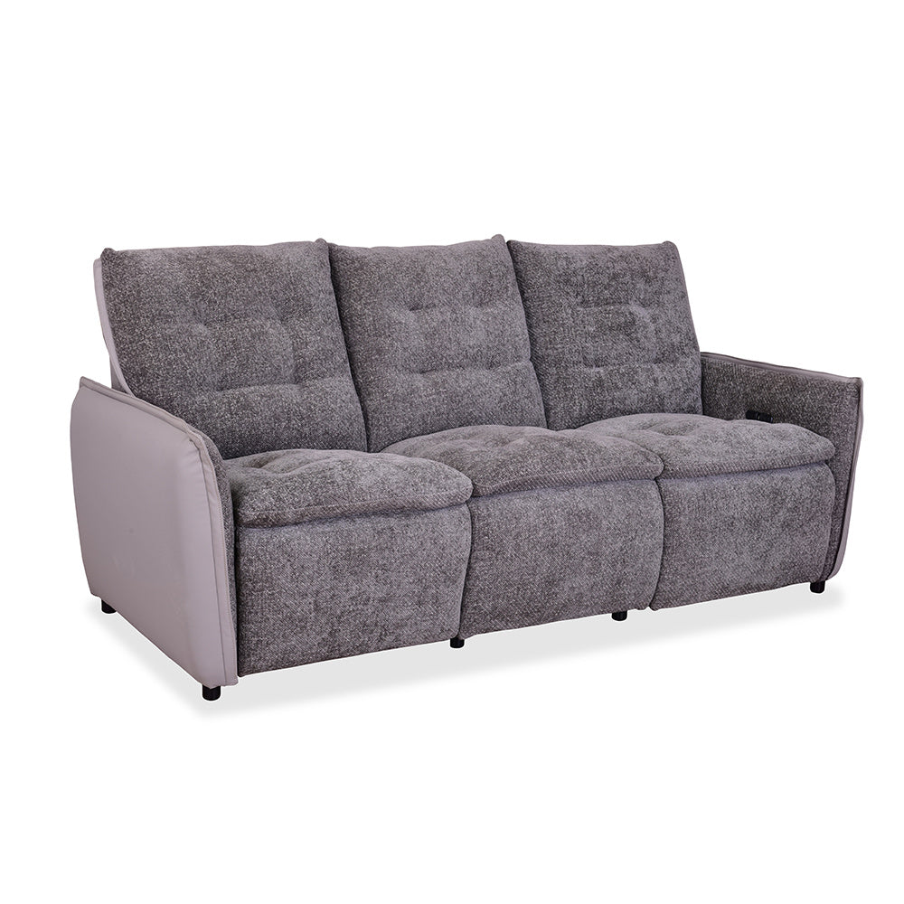 Tyler 3 Seater Electric Recliner (Grey)