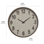 Round Plastic Analog Wall Clock (Taupe)