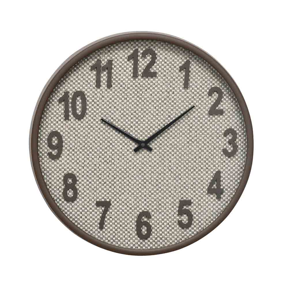 Round Plastic Analog Wall Clock (Taupe)