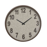 Round Plastic Analog Wall Clock (Taupe)