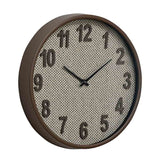 Round Plastic Analog Wall Clock (Taupe)