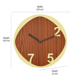 Rhombus Wooden Analog Wall Clock (Brown & Cream)