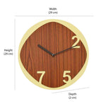 Rhombus Wooden Analog Wall Clock (Brown & Cream)