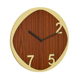 Rhombus Wooden Analog Wall Clock (Brown & Cream)