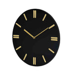 Sleek Wooden Analog Wall Clock (Black & Gold)