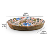 Wooden Chip and Dip Serving Platter 29.5 cm (Multicolor)