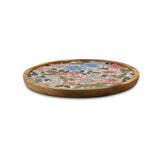 Round Wooden Serving Platter 20 cm (Multicolor)